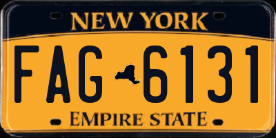 NY license plate FAG6131