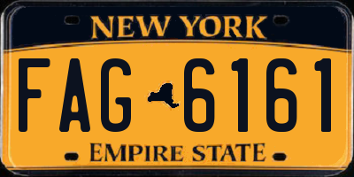 NY license plate FAG6161
