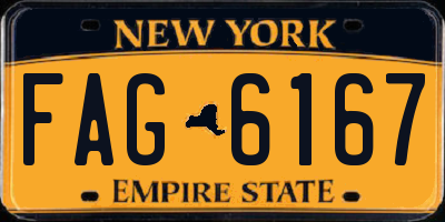 NY license plate FAG6167