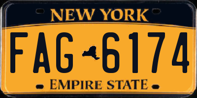 NY license plate FAG6174