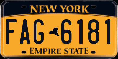 NY license plate FAG6181