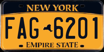 NY license plate FAG6201