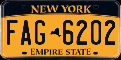 NY license plate FAG6202