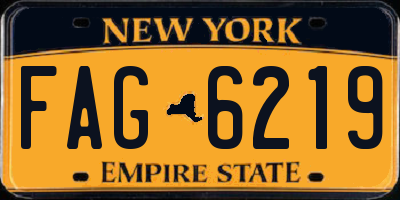 NY license plate FAG6219