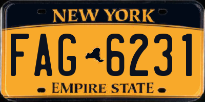 NY license plate FAG6231