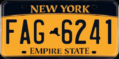 NY license plate FAG6241