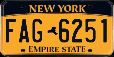 NY license plate FAG6251