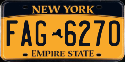 NY license plate FAG6270