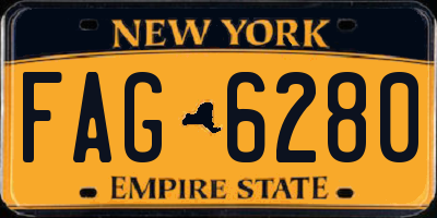 NY license plate FAG6280