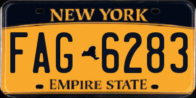 NY license plate FAG6283