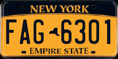 NY license plate FAG6301