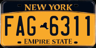 NY license plate FAG6311