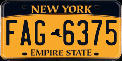 NY license plate FAG6375