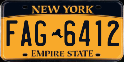 NY license plate FAG6412