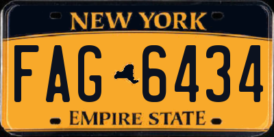 NY license plate FAG6434