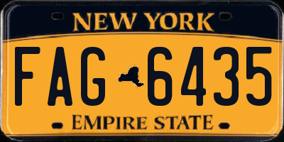 NY license plate FAG6435