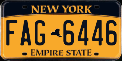 NY license plate FAG6446