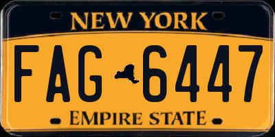 NY license plate FAG6447