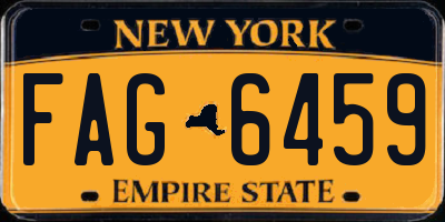 NY license plate FAG6459