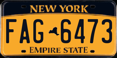 NY license plate FAG6473