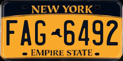 NY license plate FAG6492