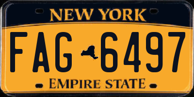 NY license plate FAG6497