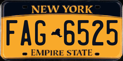 NY license plate FAG6525