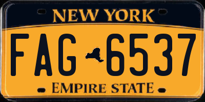 NY license plate FAG6537