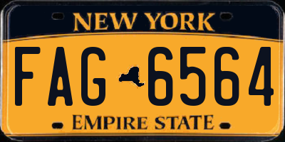 NY license plate FAG6564