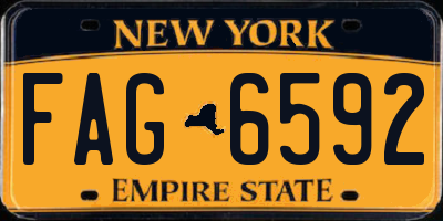 NY license plate FAG6592
