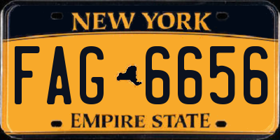 NY license plate FAG6656