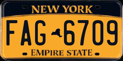 NY license plate FAG6709