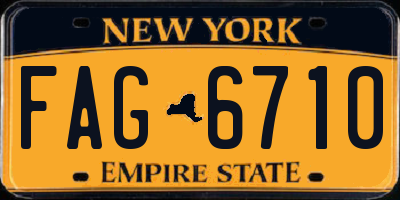 NY license plate FAG6710