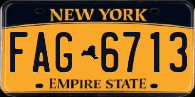 NY license plate FAG6713