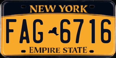 NY license plate FAG6716
