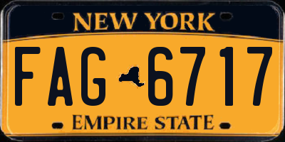 NY license plate FAG6717