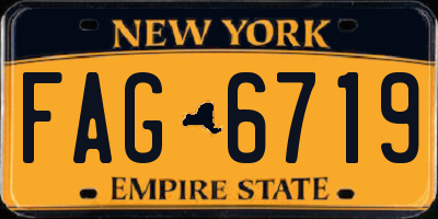 NY license plate FAG6719