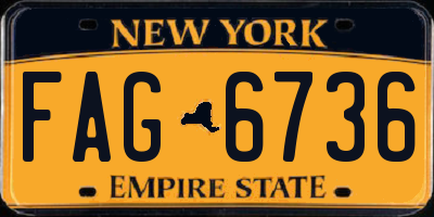 NY license plate FAG6736