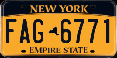 NY license plate FAG6771