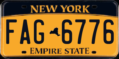 NY license plate FAG6776
