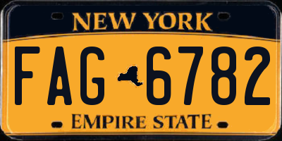 NY license plate FAG6782