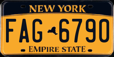 NY license plate FAG6790