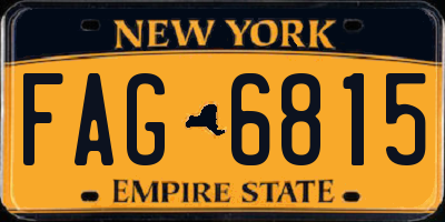 NY license plate FAG6815