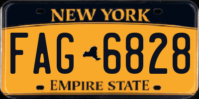 NY license plate FAG6828