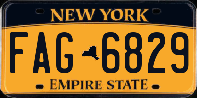 NY license plate FAG6829