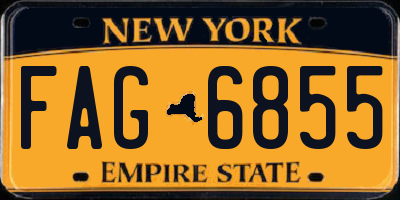 NY license plate FAG6855