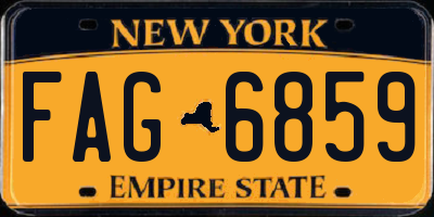NY license plate FAG6859