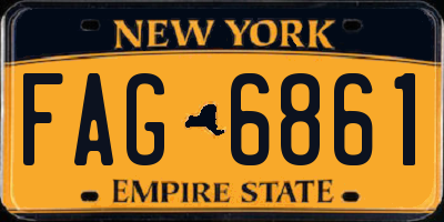 NY license plate FAG6861
