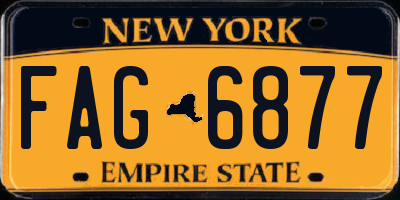 NY license plate FAG6877
