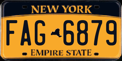 NY license plate FAG6879